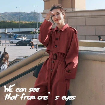 

Heydress 2020 Women Solid Spring Sashe Bodysuit Lady Loose Single Breasted Jumpsuits Female High Street Harajuku Romper