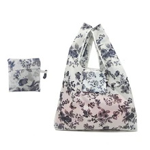 Экологичная женская сумка для покупок из полиэстера, Повседневная модная сумка-тоут, большая многоразовая Складная портативная простая сумка