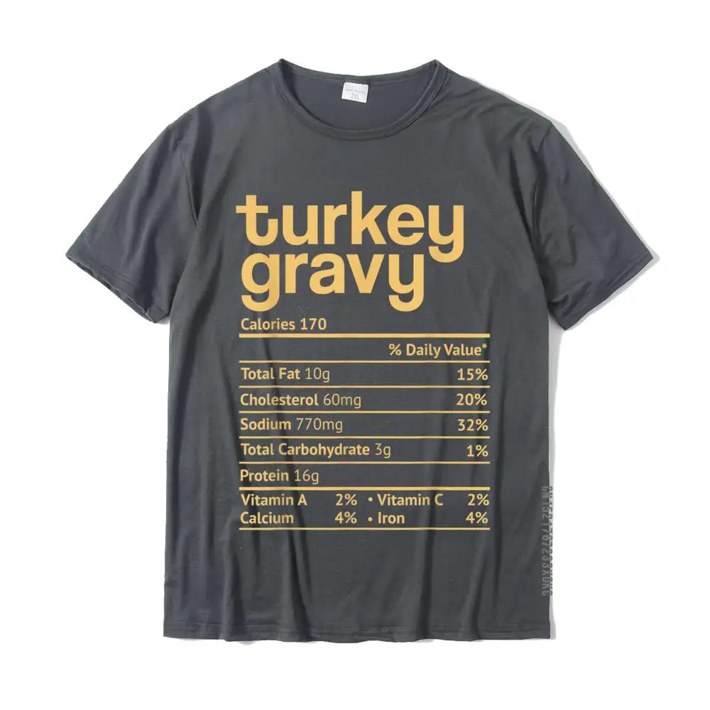 Party Gift O-Neck T-shirts Lovers Day Tops Tees Short Sleeve for Adult Classic Cotton Cool Tshirts Drop Shipping Turkey Gravy Nutrition Facts Funny Thanksgiving Christmas T-Shirt__MZ20254 carbon