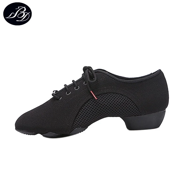 BD dance shoes  JW-1 men/women canvas training shoes leather teaching outdoor indoor ballroom shoes rubber split sole breathable