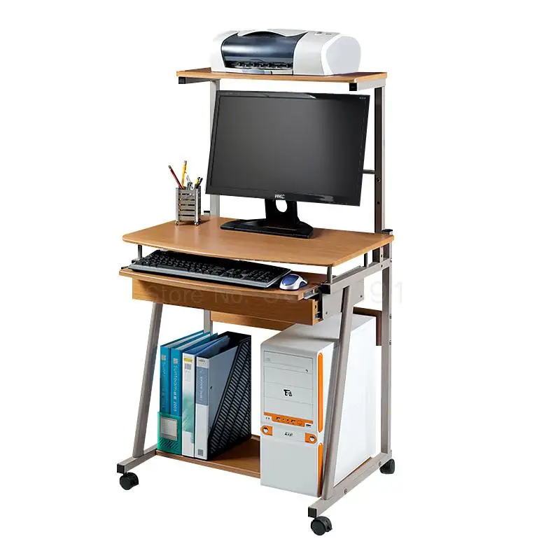 Простой настольный компьютерный стол небольшой компьютерный настольный домашний стол с выдвижным ящиком книжная полка комбинированная многослойная подвижная