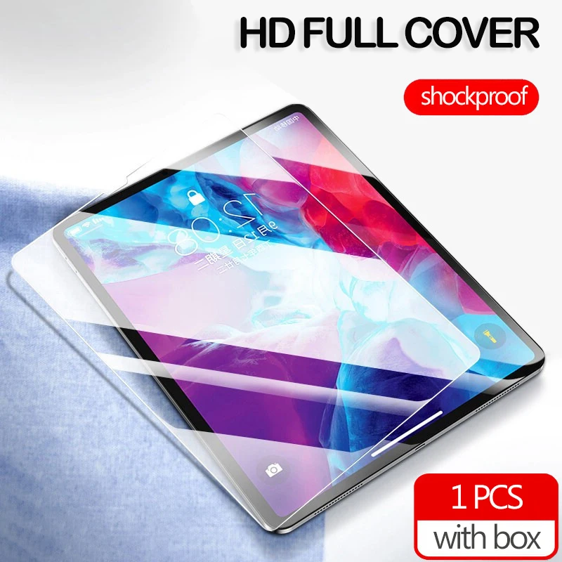 Película de vidrio templado a prueba de golpes, Protector de pantalla para iPad 2020, 10,9, 10,2 pro, 11, 12,9, Air 4, 3, 2, mini, 4, 5, 10,5