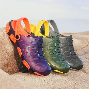 

Brand Duty-free Big Size 45 Lover Clogs 3 Colors Croc Shoes Men's Band Sandals Summer Beach Water Swimming Mens hj67
