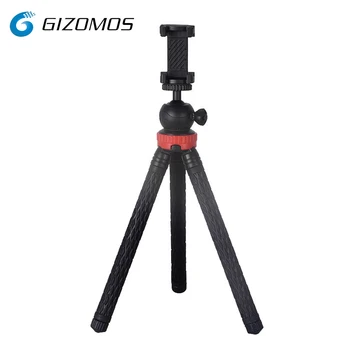

GIZOMOS GP-05ST Phone Tripod Camera Tripod Stand with Adjustable 8 Levels for Live Stream Photography Cellphone SLR DSLR Camera