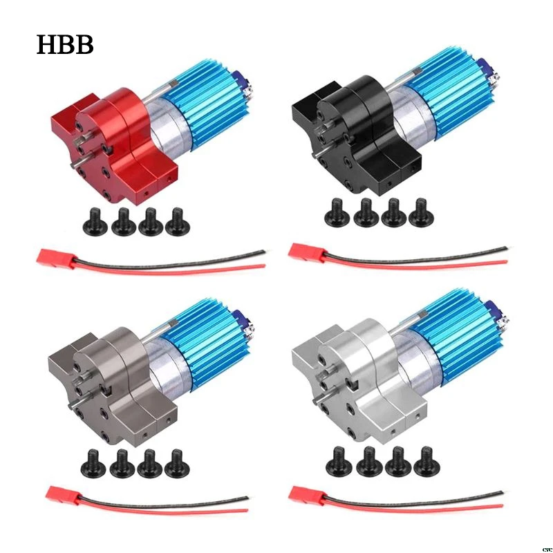 

370 Brushed Motor with Alloy Heat Sink Gear Box Set for WPL Henglong C14 C24 B14 B24 B16 B36 4x4 6x6 Upgraded Parts