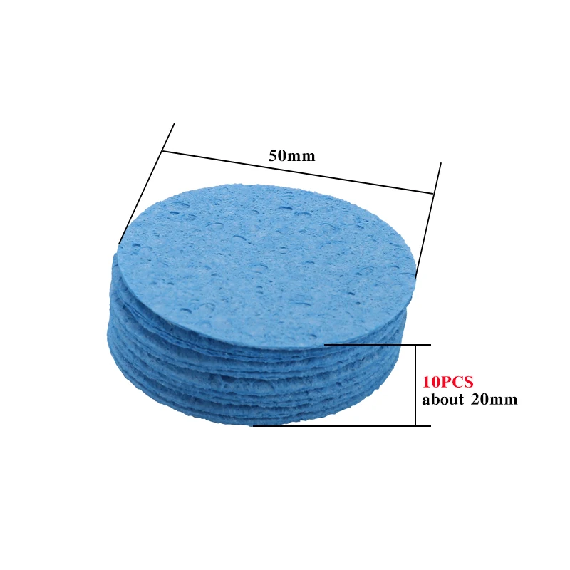 10PCS/Lot Electric Soldering Iron Cleaning Sponge Blue Cleaner Sponge Pads For Welding Soldering Iron Tip best soldering iron for electronics