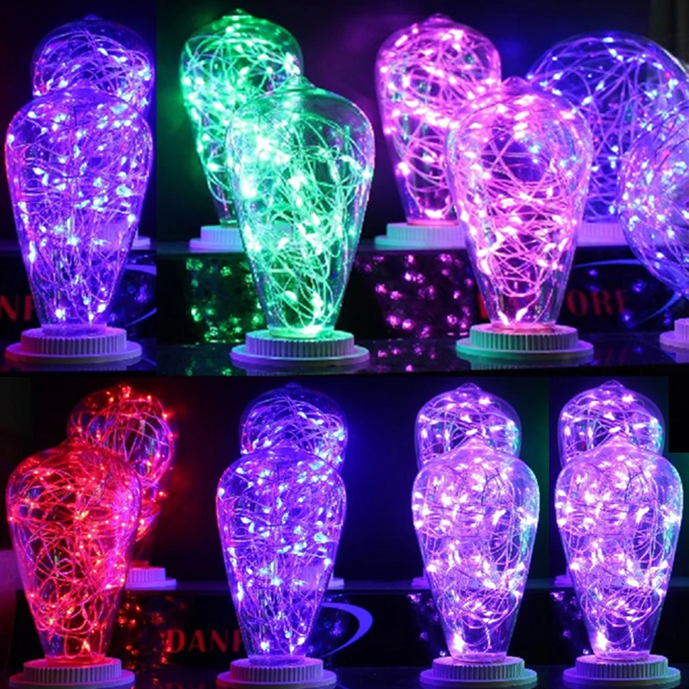 

CF Grow ST64 E26 E27 High Transmittance LED Light Bulb Non-dimmable Clear Glass Copper Wire Stringlights 85~265V 2W with 30 LEDs