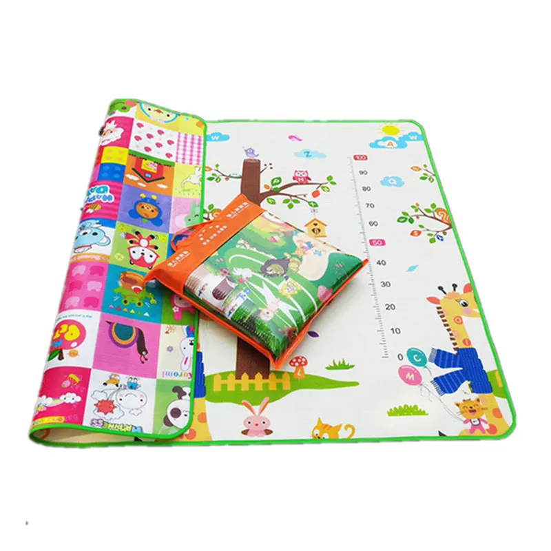 

Baby Play Mat 0.5cm Thick Crawling Mat Double Surface Baby Carpet Rug Animal Car+ocean Fawn Mat for Children Send Storage Bag