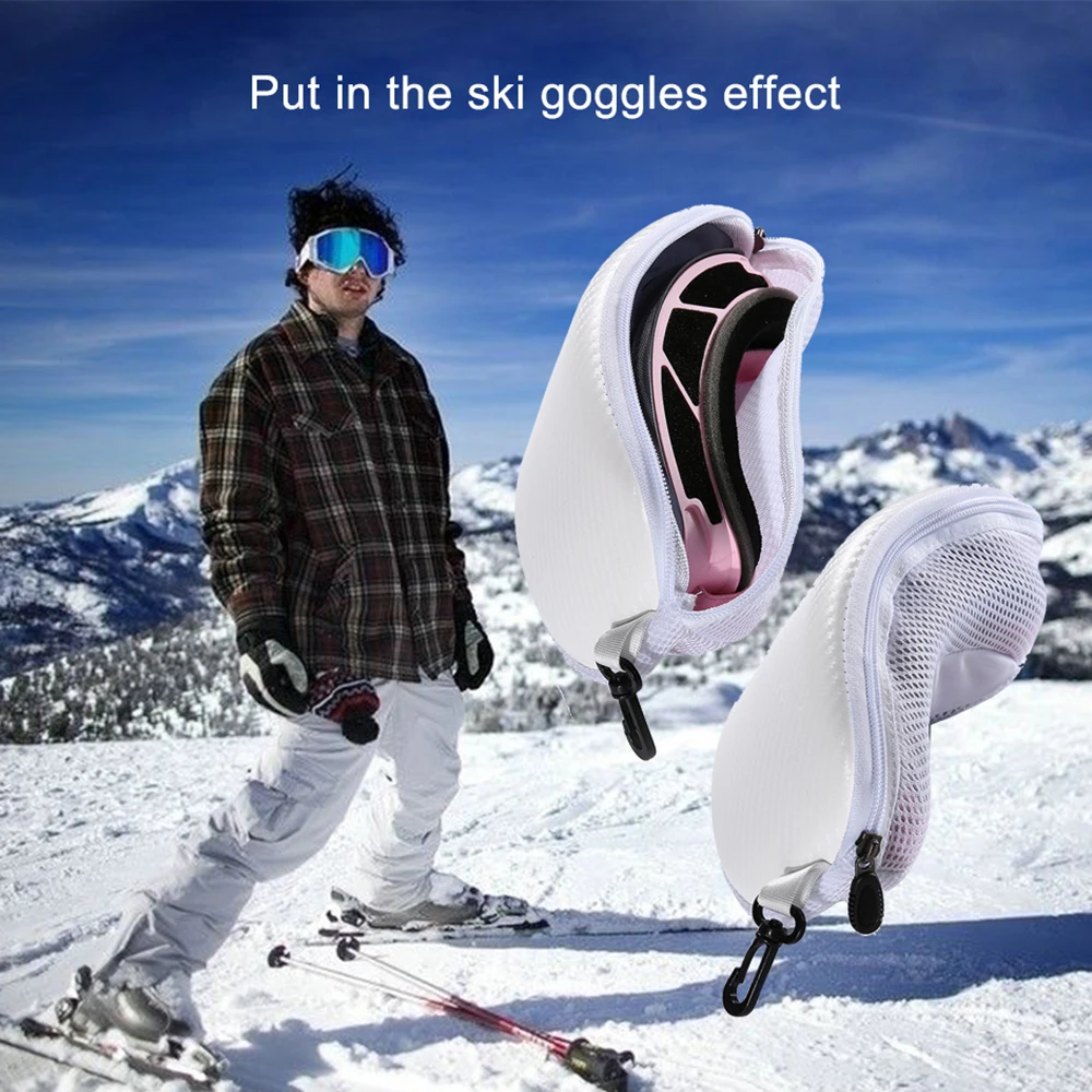 Ski Snow Goggle Protector Case (Without Goggles) Skiing Snowboard Glasses Eyewear Box Zipper Hard Case Bag New Arrival 2