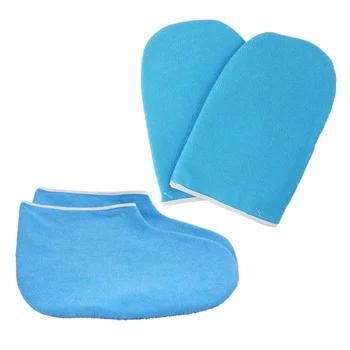 

1 Set Paraffin Therapy Supplies Foot Covers Gloves Set Wax Bath Protectors Foot Strap Mitten Kit for Students Ladies Women Mothe