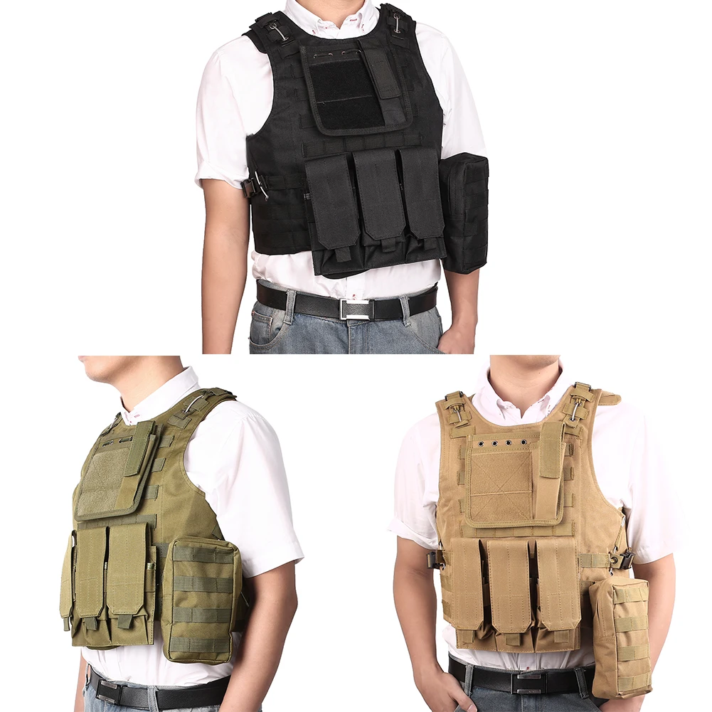 3Color Oxford Cloth Amphibious Tactical Military Combat Carrier Vest Vests