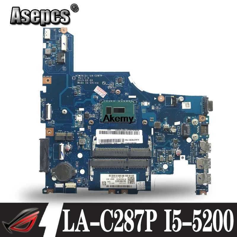 

LA-C287P motherboard for Lenovo Z51-70 G51-70 G51-70M Laptop Motherboard I5-5200U AIWZ0/Z1 LA-C287P 5B20J23574 Test OK