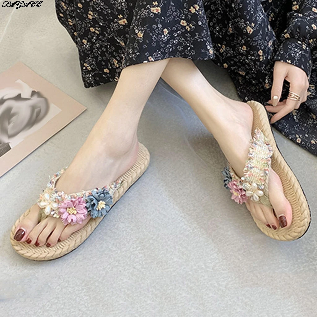 SAGACE/летние женские нескользящие Вьетнамки пляжные шлепанцы на плоской подошве