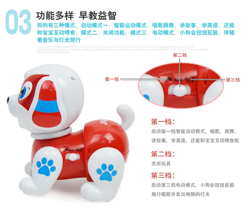 Умная детская игрушка Shilly Dog со светом и музыкальной сказкой модель для ползающей собаки электрическая бутылочка для кормления собака