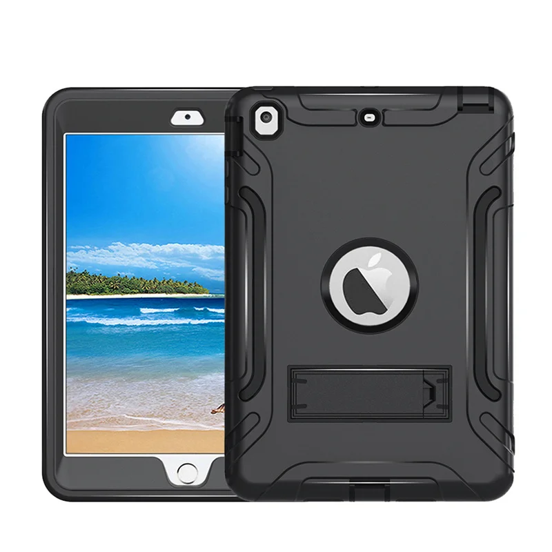 All Black Чехол для iPad Mini 1 2 3 чехол для планшета с подставкой противоударный прочный защитный чехол для iPad Mini QTZ02 - Цвет: All Black