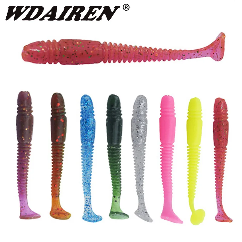 16Pcs Jig Wobblers Silicone With salt soft Lure 5cm 1g Artificial Rubber soft bait T tail Swimbait Bass Carp Pesca Fish Tackle|fishing soft baits|fishing wobblerssoft baits - AliExpress