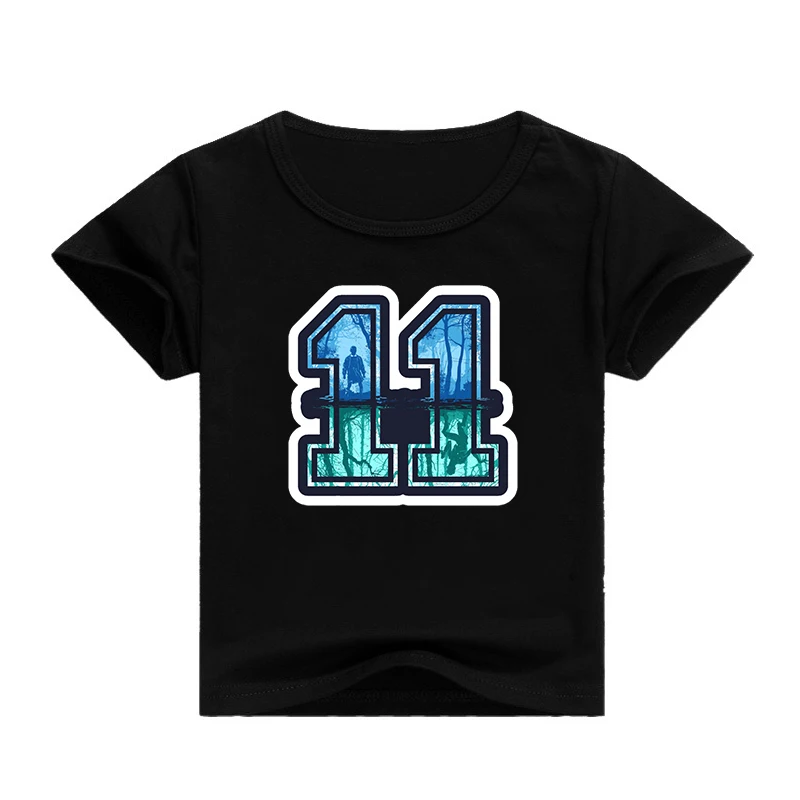 Stranger Things Print Baby T-shirt Luminous T Shirt Melanin Poppin Shirt T Shirt Girls Black Tshirt Fashion Harajuku Clothes Top