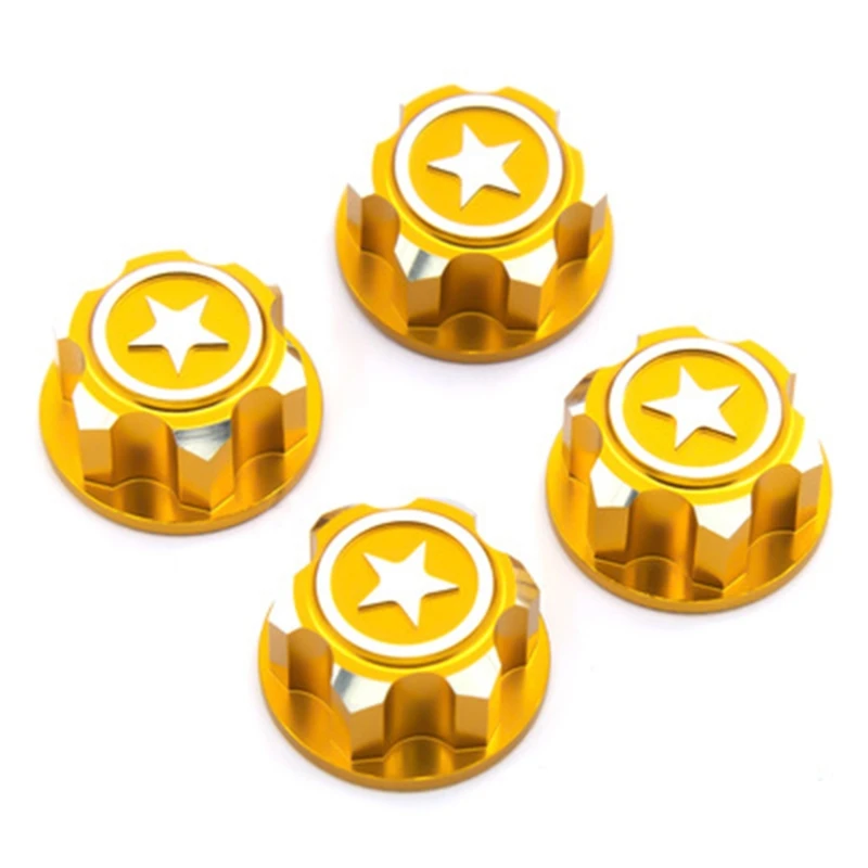 

4pcs/set Metal Non-slip Nut 17mm Wheel Hub Dust Cap for X-Maxx/Summit RC Car B36E