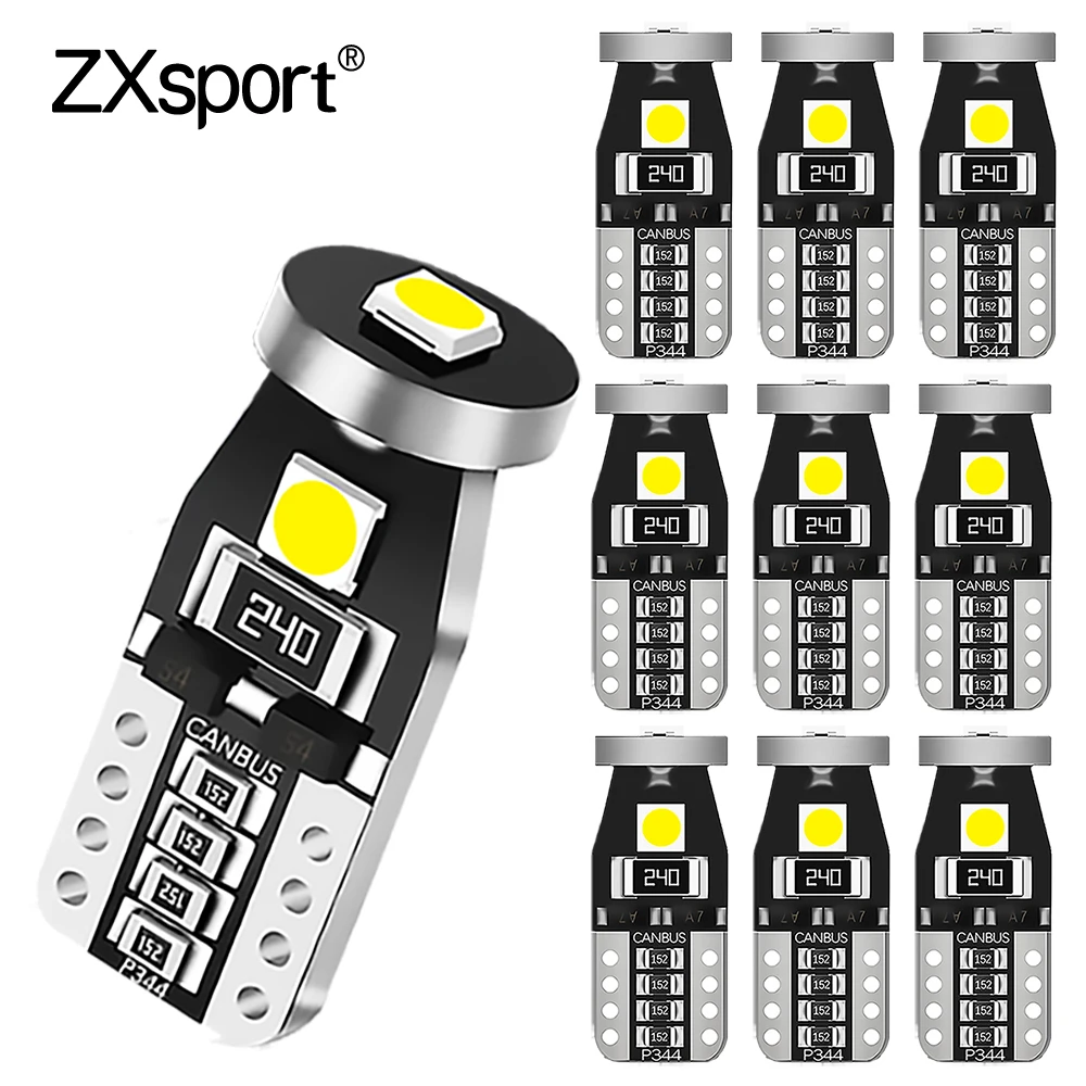 Автомобильная светодиодная лампа Canbus 10X T10 W5W для VW Volkswagen T4 T5 T5.1 T6 Transporter Passat CC B6