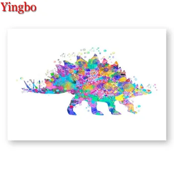 

diy Diamond Painting Watercolor dinosaur full square /round diamond embroidery full display mosaic daimond painting cross stitch