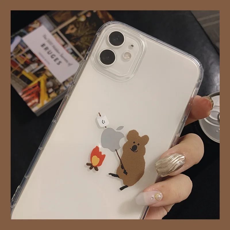 

2020 Interesting Cartoon Animal Koala Cover Case For iPhone 12 12min 12Pro 12ProMax 11 11PROMAX 11PRO SE2020 8 7Plus 8Plus X XR
