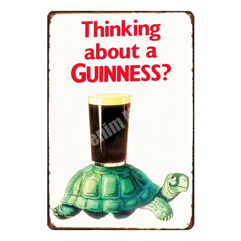Декоративная вывеска Guinness винтажный декор металлическая пластина для барной