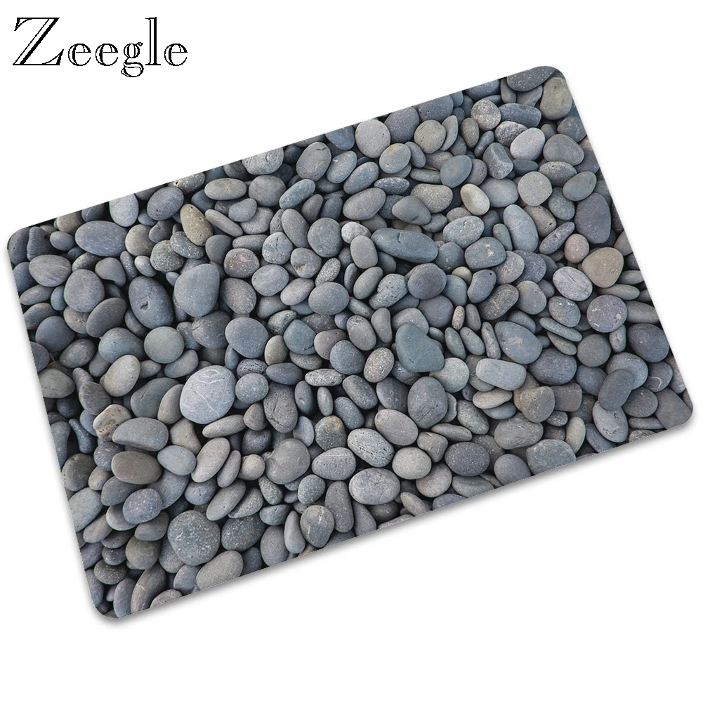 Zeegle Anti Slip Foot Mat Doormat Rubber Home Entrance Doormat Toilet Shower Mat Waterproof Bathroom Shower Rug Modern Area Rug