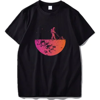 

Neon Astronaut Tee shirt Clean Moon Garden Digital Print 100% Cotton Mowing Lawn Son T-shirt