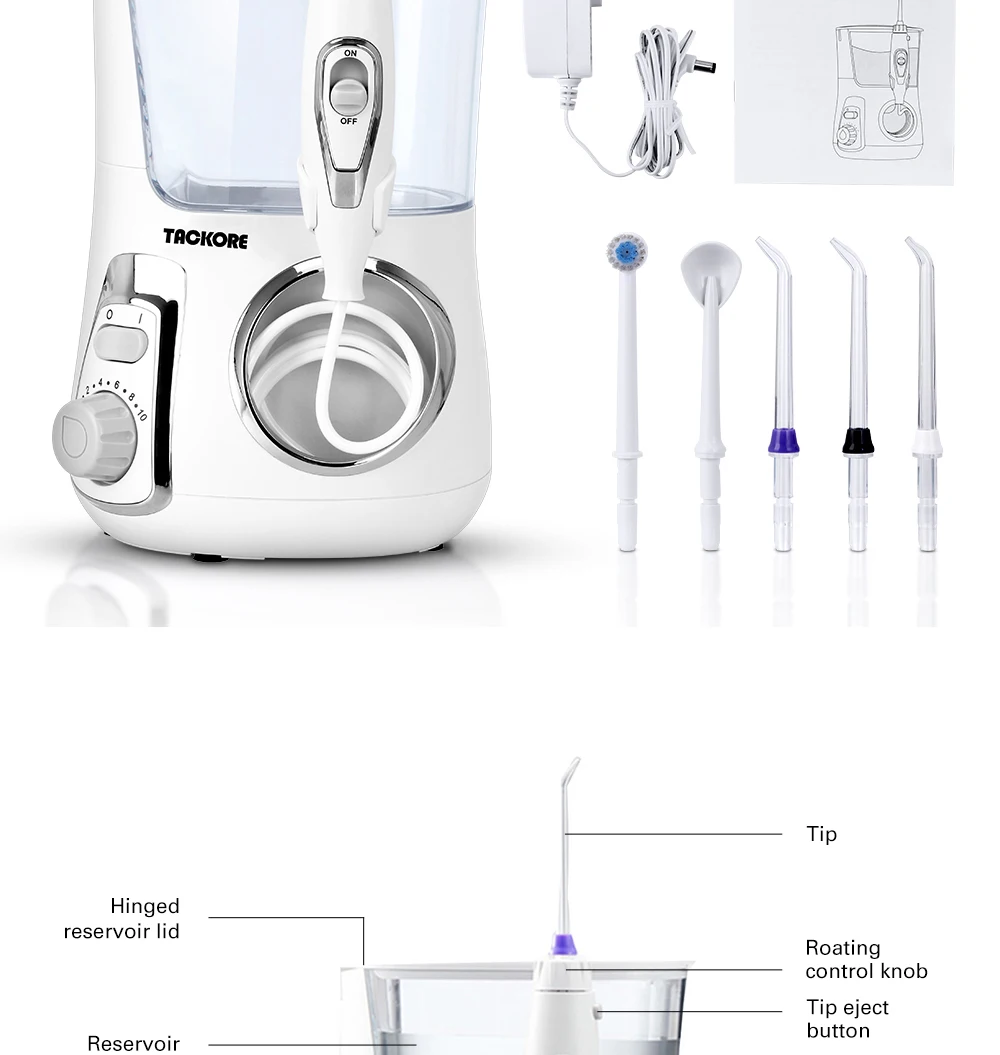 Супер резервуар для воды Twhite T300G ирригатор для полости рта зубная нить для воды 800 мл гигиена полости рта зубная нить электрическая