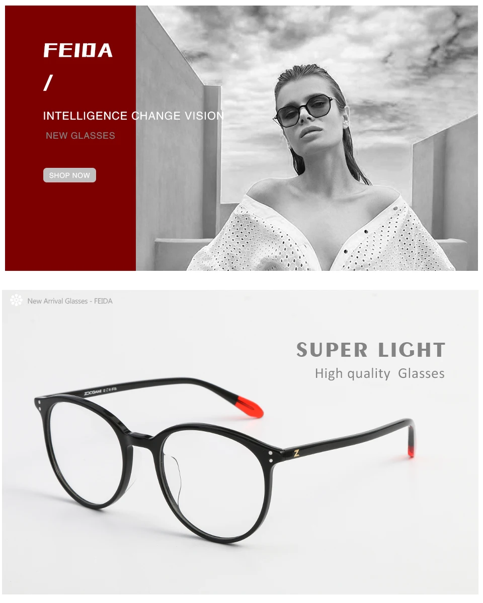 FEIDA оправа для очков для мужчин wo для мужчин Gafas ацетат шарнир мужские модные оправы для очков оптические очки черные очки