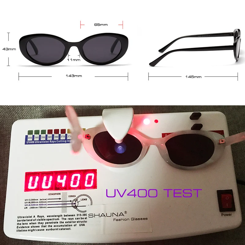 SHAUNA, модные женские солнцезащитные очки кошачий глаз с зернистой оправой, популярные женские прозрачные красные овальные линзы UV400