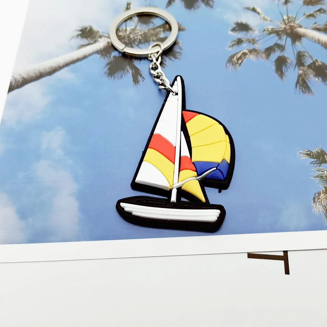 sailing брелок ПВХ мягкий пластиковый брелок Лодка сумка кулон рекламные подарки на события K2356