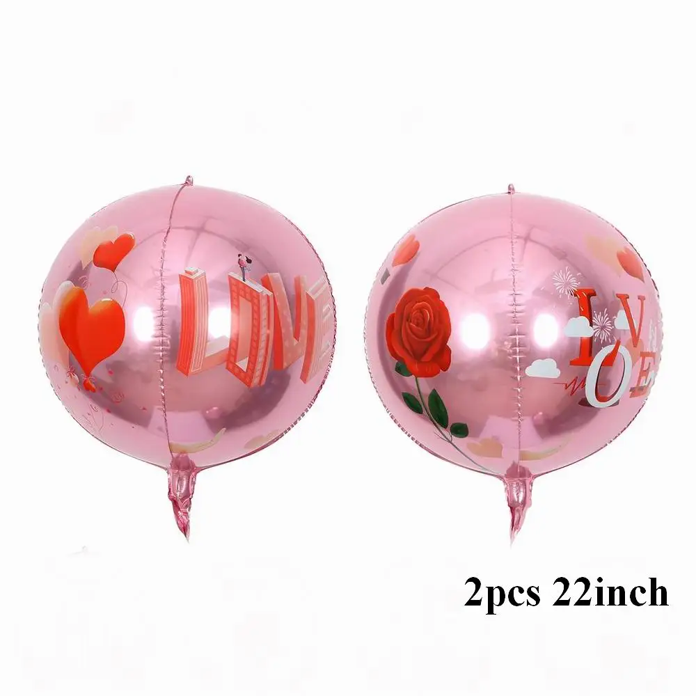 2pcs 22inch 75 см в форме сердца алюминиевые шары надувные из фольги украшения для свадебной вечеринки любовные буквы Globos День Святого Валентина Гелиевый шар - Цвет: 2pcs 22inch