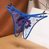 New Embroidery Sexy Thongs Lace Transparent Panties for Women Sexy Underwear Erotic Lingerie G String Open Crotch Briefs For Sex ► Photo 2/6