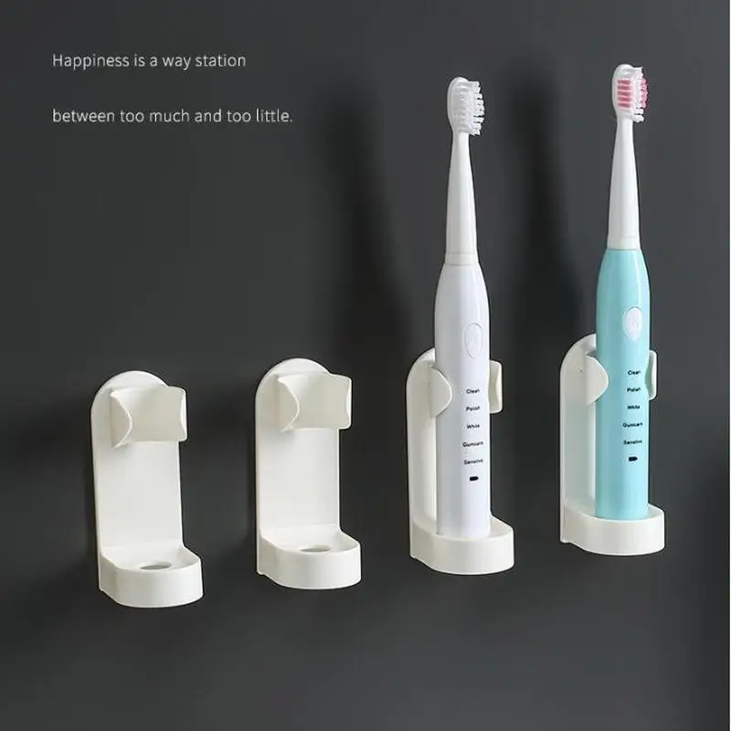 

Dropshipping Electric toothbrush holder perforated free wall-mounted toothbrush holder seat suction wall bathroom storage rack