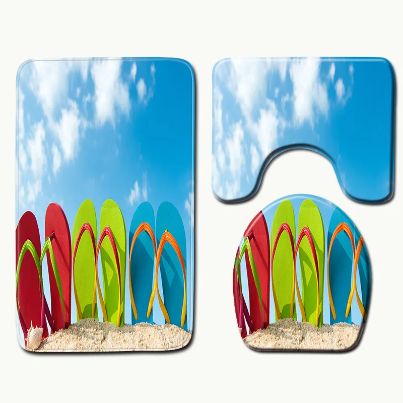 Zeegle Набор ковриков для ванной комнаты, набор ковриков для туалета, фланелевый нескользящий коврик, набор ковриков для туалета, крышка крышки для душевой комнаты, коврики для пола