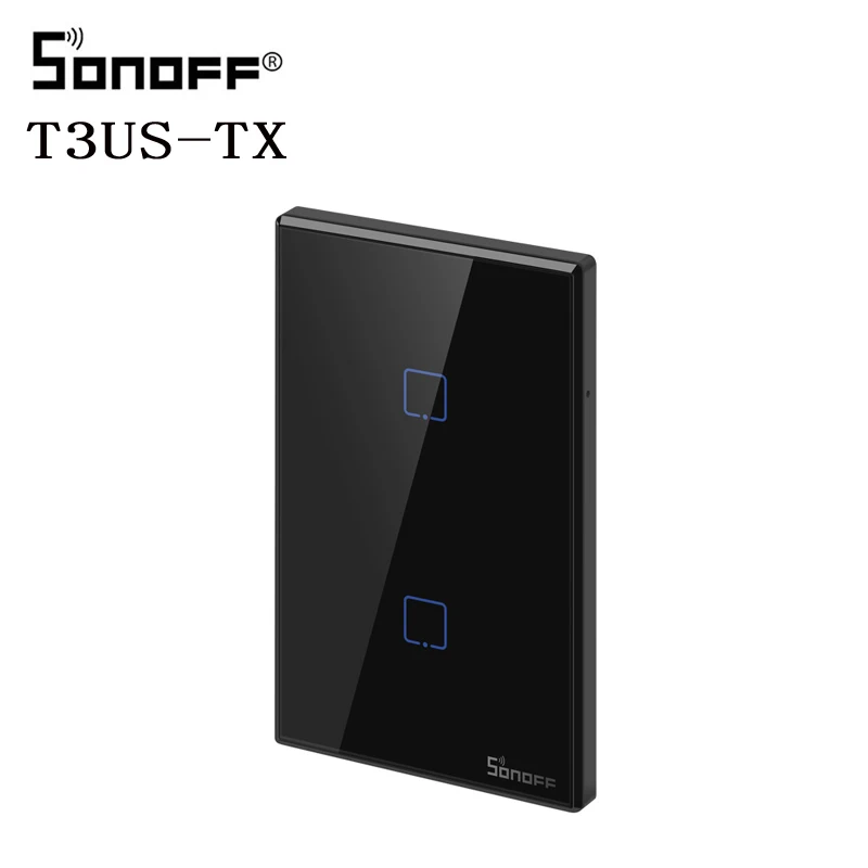 

SONOFF T2/T3 US TX Basic Smart Wifi Touch Wall Light Switch With Border Smart Home 433 RF/Voice/APP Control Works With Alexa