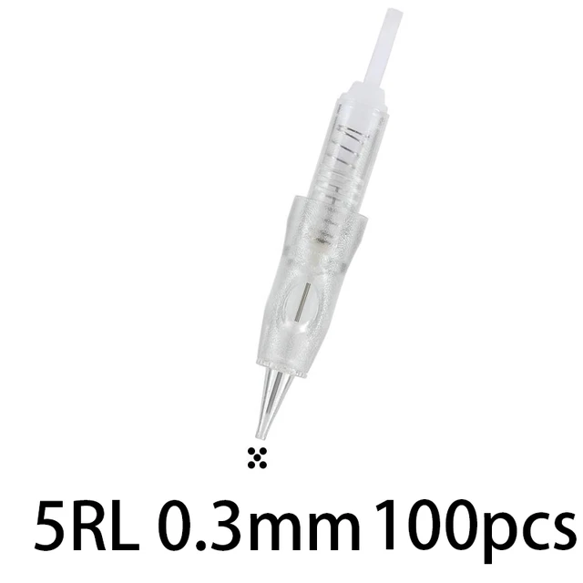 Professional Permanent Makeup Machine Tattoo Gun Eyebrow PMU Machine Pen For Up Eyebrows Eyeliner Lip Microblading Makeup Kit 5RL 0.3mm 100pcs