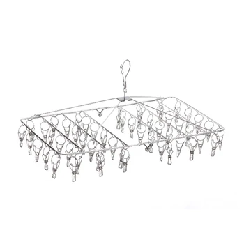 

Folding Folder Stainless Steel Bold 52 Clip Sock Rack Multi Clip Sun Drying Rack Multi Function Clothes Drying Rack