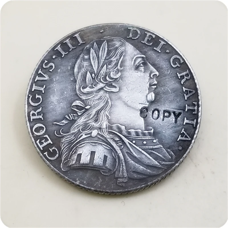 1787 Соединенного Королевства 1 шиллинг-Джордж III имитация монеты