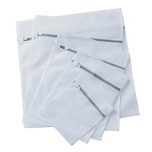 

Set of 4 Laundry Bags Polyester Honeycomb Mesh Washable Premium Zipper Protect Clothes Suitable For Sock Shirts Bra Sweaters