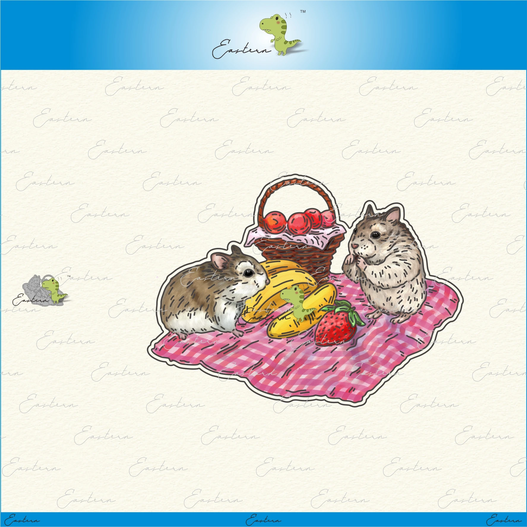 

A Hamsters Picnic metal cutting dies 2021 new diy molds Scrapbooking Paper Making die cuts crafts