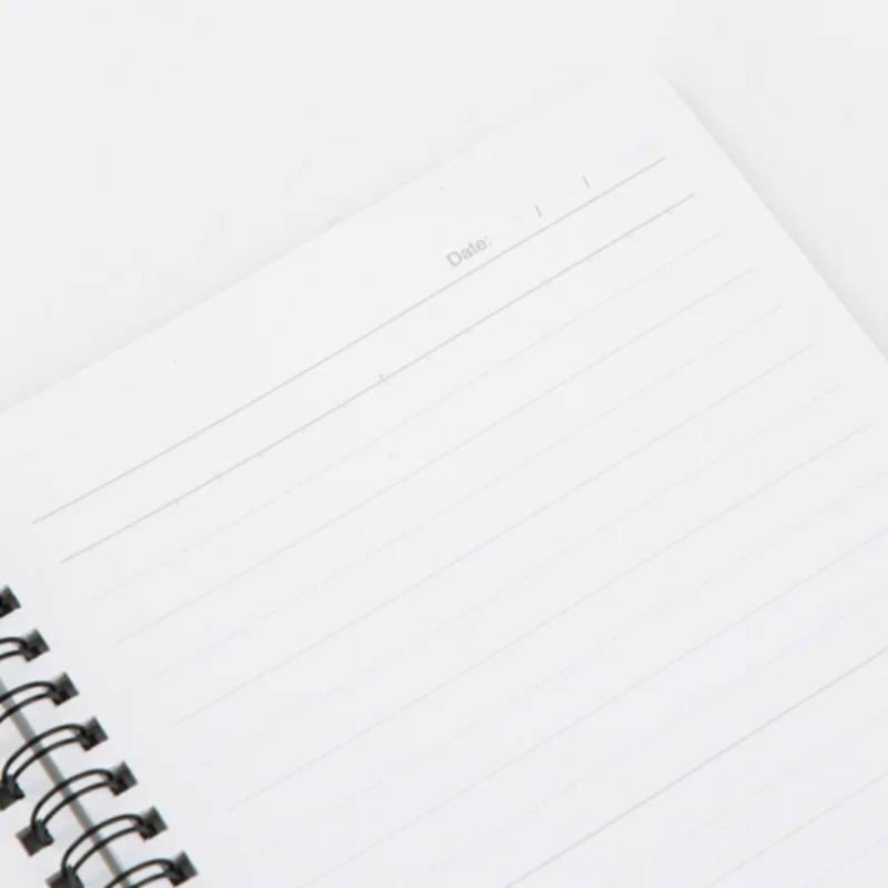 120 Pages Spiral Coil Notebook Office Spiral Binding Simple Student A5 Line Inside daily Stationery