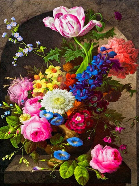 rose 3042 AZQSD алмазная мозаика орхидея полная площадь рукоделие алмазная вышивка цветы картина стразами декор для дома подарок - Цвет: rose 3042