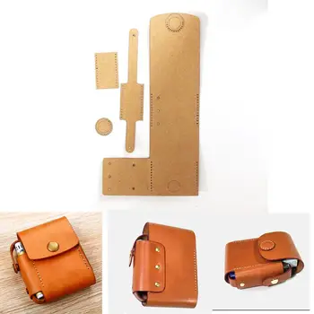 

Leather kraft sewing pattern/template for men/boy pocket holder diy handmade craft stencil 11x10x3cm