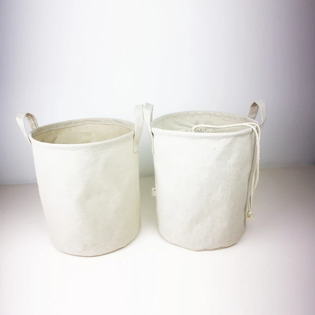 Pamut-Linen Kézitáska Baba Gyerek Játék Vászon Mosoda Kosár Tároló Táska Összecsukható - Image 4