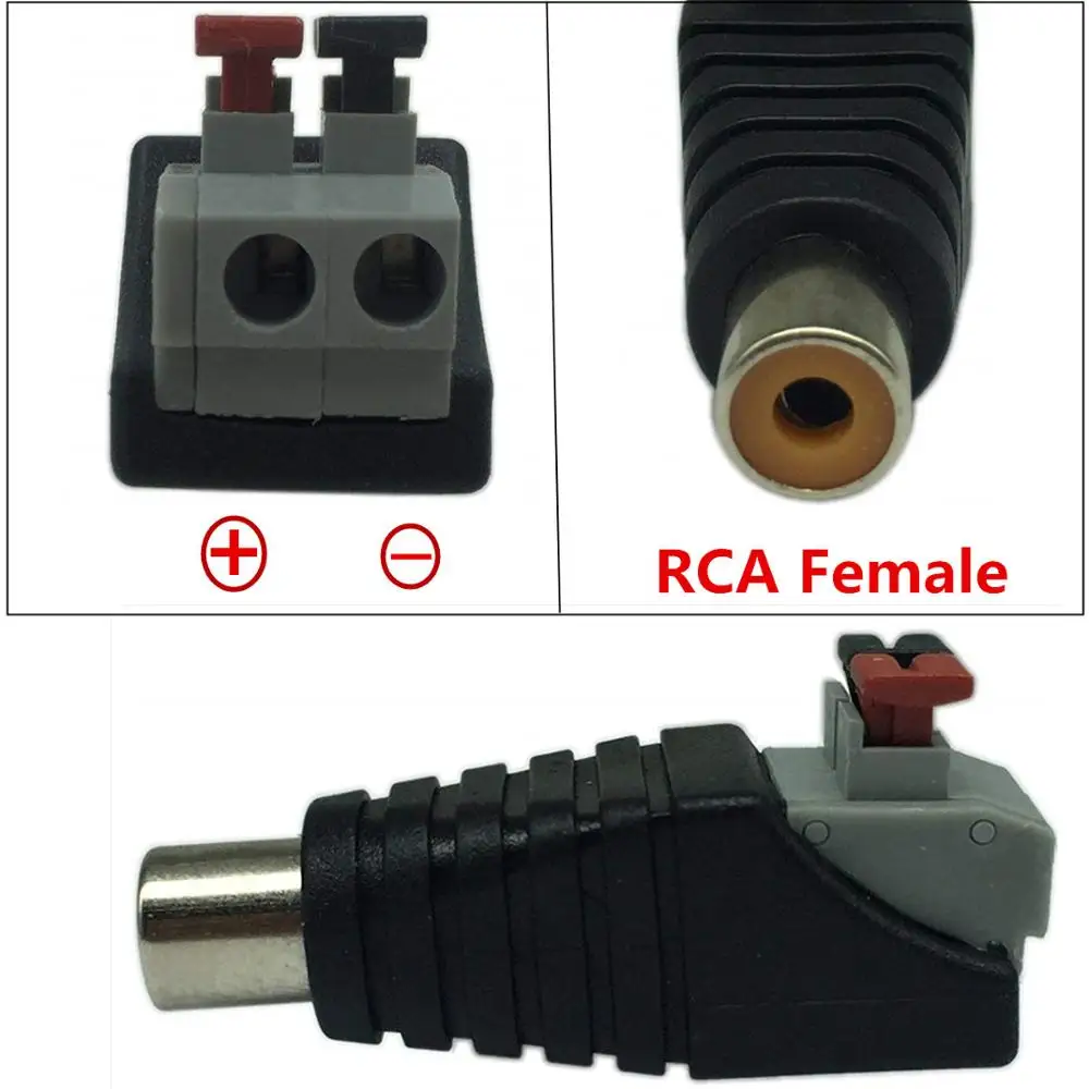 Адаптер для штекера динамика Phono RCA Female-2 Клеммная лента пружинный пресс аудио-и