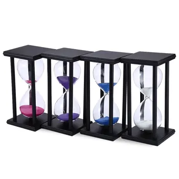 

New 60 Minutes Hourglass Sand Timer Kitchen School Modern Wooden Hour Glass Sandglass Sand Clock Tea Timers Home Decoration Gift