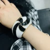 KAYMEN New Arrivals Big Statement Cuff Bracelet Fashion Enamel Bangle Gold Plated Cuff Bangle for Women Girls 6