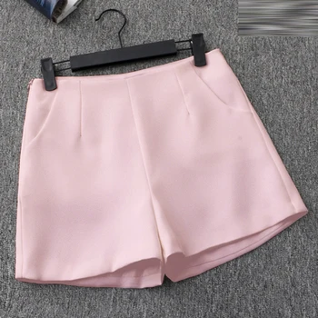 

High Waist Zipper Women Shorts Spring And Summer Large Size Black Casual Spring Loose Wide Leg Shorts Short Female High Waist
